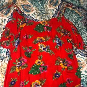 floral print off the shoulder tank from old navy